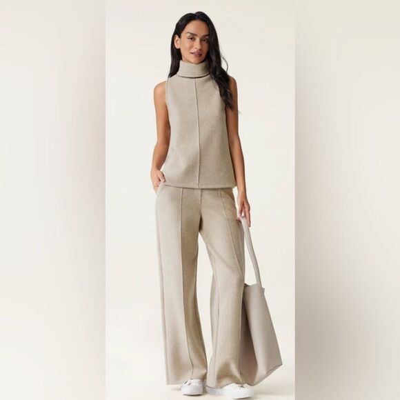 010 NWT OGL High Waisted Straight Leg Pull On Pant - Heather Morganite Size XS - Picture 9 of 9